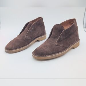 Clark's Original Sz 9.5 Women's Brown Suede Desert Boots Crepe Sole